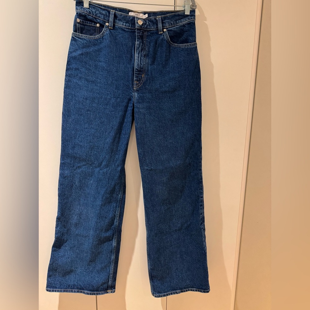 & other stories dark wash wide leg jeans